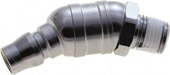 Value Collection - 1/4 Male BSPT Pneumatic Hose Swivel Fitting - Steel, Nickel Plated, Japanese Interchange - Exact Tooling