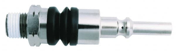 Value Collection - 1/4 Male NPT Pneumatic Hose Swivel Fitting - Steel, Nickel Plated, Lincoln Interchange - Exact Tooling