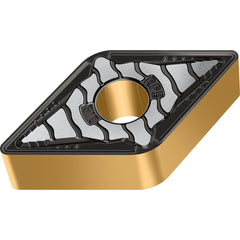 Turning Insert:  DNMG443-RP5 WPP10G,  Solid Carbide TiCN, Al2O3 & TiN Finish,  Neutral,  0.6100″ Long,  1/2″ Inscribed Circle,  0.0470″ Corner Radius,  55.0 &deg N/A Diamond,  Series  DNMG-RP5