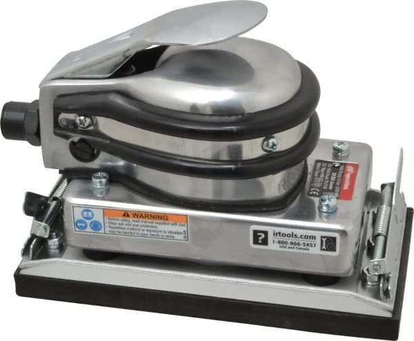 Ingersoll-Rand - 8,000 OPM, 12 CFM Air Consumption, Palm Air Orbital Sander - Rectangular Pad, 1/4 NPT Inlet - Exact Tooling
