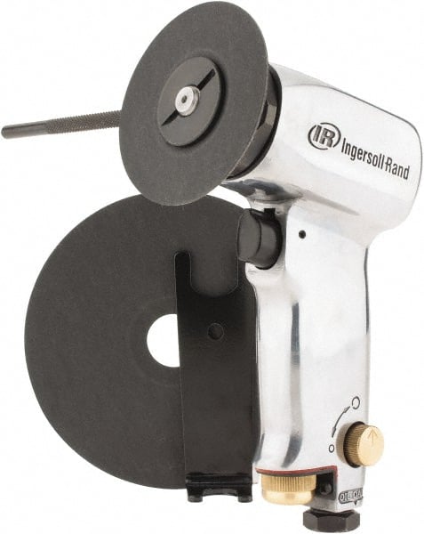 Ingersoll-Rand - 3 to 5" Disc, 18,000 RPM, Pneumatic Handheld Disc Sander - 24.99 CFM, 1/4 NPT Inlet, 0.45 hp - Exact Tooling