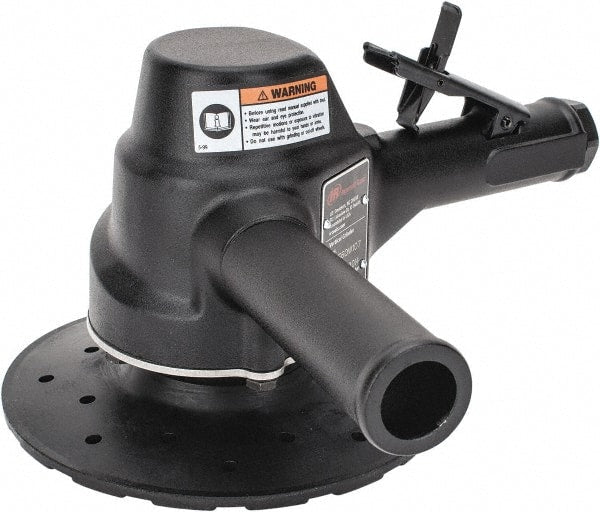 Ingersoll-Rand - 7" Max Disc, 6,000 RPM, Pneumatic Handheld Disc Sander - 61 CFM, 1/2 NPT Inlet, 2 hp - Exact Tooling
