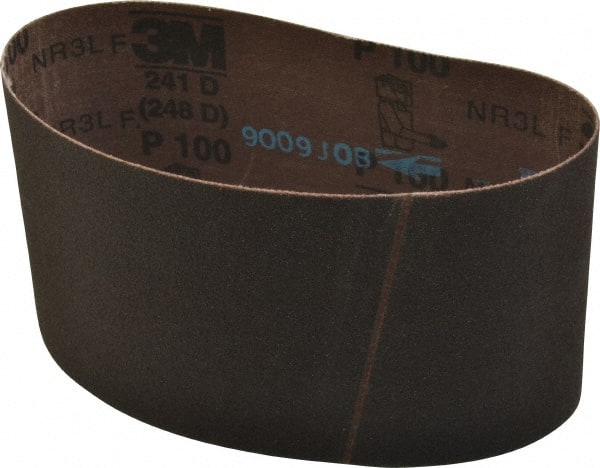 3M - 3-1/2" Wide x 15-1/2" OAL, 100 Grit, Aluminum Oxide Abrasive Belt - Exact Tooling