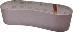 3M - 4" Wide x 36" OAL, 120 Grit, Aluminum Oxide Abrasive Belt - Aluminum Oxide, Fine, Coated, X Weighted Cloth Backing, Series 341D - Exact Tooling