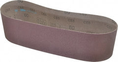 3M - 4" Wide x 36" OAL, 60 Grit, Aluminum Oxide Abrasive Belt - Aluminum Oxide, Medium, Coated, X Weighted Cloth Backing, Series 341D - Exact Tooling