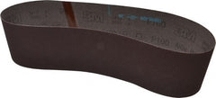 3M - 4" Wide x 36" OAL, 100 Grit, Aluminum Oxide Abrasive Belt - Aluminum Oxide, Fine, Coated, X Weighted Cloth Backing, Series 341D - Exact Tooling