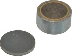 Mag-Mate - 1/4-2 Thread, 1" Diam, 1/2" High, 46 Lb Average Pull Force, Neodymium Rare Earth Pot Magnet - 0.15" Deep Tapped Hole, Steel Pot, Uninsulated - Exact Tooling
