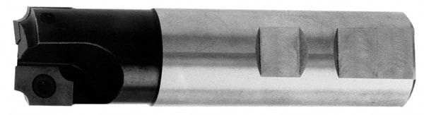 Cutting Tool Technologies - 0.12 to 0.12 Inch Cutting Radius, 1 Inch Cutter Diameter, 1 Style CV 15 Insert, 3/4 Inch Shank Diameter, Indexable Concave Radius Cutter - 4.5 Inch Overall Length, Through Coolant - Exact Tooling