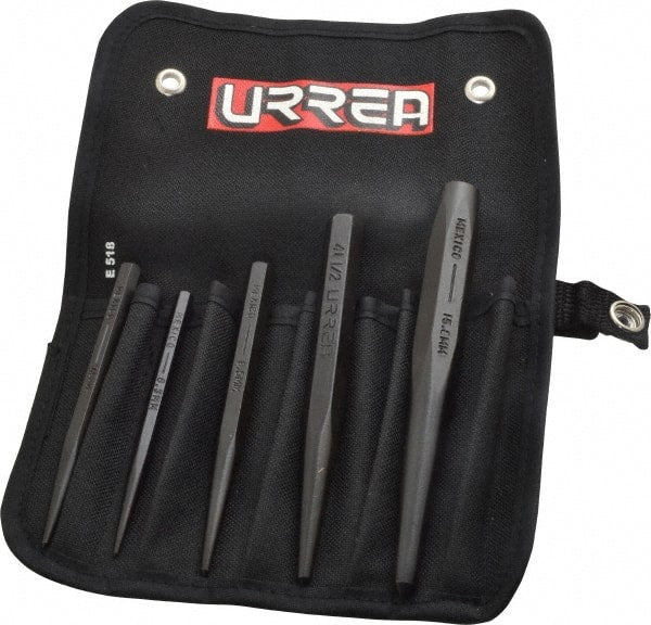 Urrea - 5 Piece, 1/4 to 5/8", Center Punch Set - Comes in Vinyl Pouch - Exact Tooling