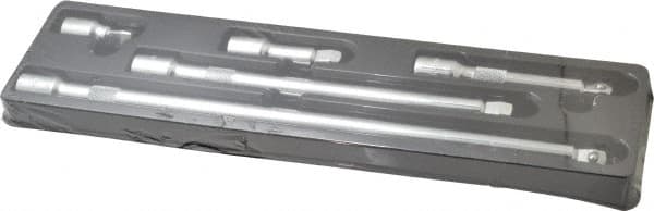 SK - 1/2" Drive Socket Wobble Extension Set - 5 Pieces, Includes 2, 3, 5, 10, 15" Lengths - Exact Tooling