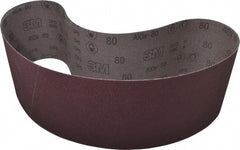 3M - 1/2" Wide x 18" OAL, 45 Trizact Grit, Aluminum Oxide Abrasive Belt - Aluminum Oxide, Extra Fine, Coated, X Weighted Cloth Backing, Series 237AA - Exact Tooling