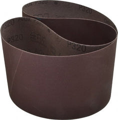 3M - 6" Wide x 48" OAL, 320 Grit, Aluminum Oxide Abrasive Belt - Aluminum Oxide, Extra Fine, Coated, X Weighted Cloth Backing, Series 341D - Exact Tooling