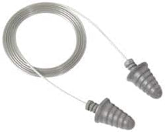 3M - Disposable, Corded, 32 dB Earplugs - Gray, 120 Pairs - Exact Tooling