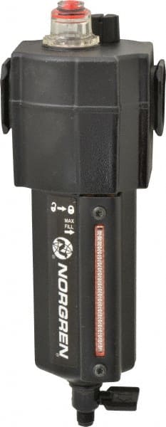 Norgren - 3/4" NPT, 250 Max psi Standard Micro Fog Lubricator - Metal Bowl with Sight Glass, Aluminum Body, 138 CFM, 175°F Max Temp, 3.15" Wide x 9.07" High - Exact Tooling