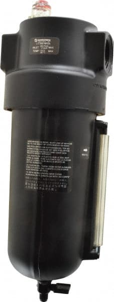 Norgren - 1 NPT Port, 250 Max psi, Heavy-Duty Lubricator - Metal Bowl with Sight Glass, Aluminum Body, 275 CFM, 175°F Max, 4-1/2" Wide x 12.43" High - Exact Tooling