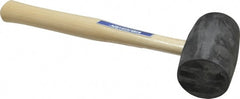 Vaughan Bushnell - 1-1/4 Lb Head Rubber Mallet - 10-5/8" OAL, Wood Handle - Exact Tooling