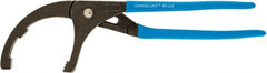 Channellock - 4-1/4" Max Diam, Adjustable Oil Filter Plier - 12" OAL, 4-1/4 Max Capacity, Oil Filter Plier - Exact Tooling