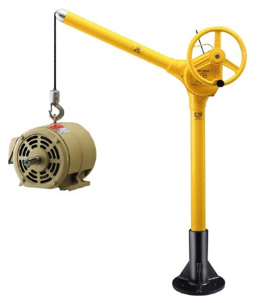 Sky Hook - 500 Lb Load Capacity, Steel Jib Crane - Swing Jib - Exact Tooling