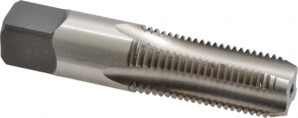 Kennametal - 1/4-18 NPSF Thread, 4 Flute Standard Pipe Tap - 2-7/16" OAL, 1-1/16" Thread Length, 9/16" Shank Diam, Bright Finish, High Speed Steel - Exact Tooling