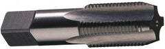 Interstate - 2 - 11-1/2 NPS Thread, 7 Flute Standard Pipe Tap - 4-1/2" OAL, 1-3/4" Thread Length, 1-7/8" Shank Diam, Bright Finish, High Speed Steel - Exact Tooling