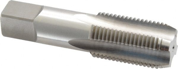 Kennametal - 1/2-14 NPSF Thread, 4 Flute Standard Pipe Tap - 3-1/8" OAL, 1.656" Thread Length, 11/16" Shank Diam, Bright Finish, High Speed Steel - Exact Tooling