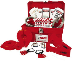 NMC - 32 Piece Valve Lockout Kit - Keyed Differently, Comes in Pouch - Exact Tooling