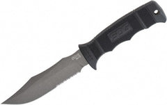 SOG Specialty Knives - 4-3/4" Long Blade, Powder-Coated Stainless Steel, Serrated, Survival Knife - 9" OAL, Glass-Reinforced Zytel Handle, Includes Nylon Sheath - Exact Tooling
