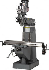 Bridgeport - 9" Table Width x 49" Table Length, Variable Speed Pulley Control, 3 Phase Knee Milling Machine - 2 hp - Exact Tooling