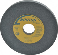 Norton - 6" Diam x 1-1/4" Hole x 1/2" Thick, I Hardness, 120 Grit Surface Grinding Wheel - Silicon Carbide, Type 1, Fine Grade, 4,140 Max RPM, Vitrified Bond, No Recess - Exact Tooling