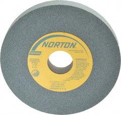Norton - 6" Diam x 1-1/4" Hole x 3/4" Thick, I Hardness, 100 Grit Surface Grinding Wheel - Silicon Carbide, Type 1, Fine Grade, 4,140 Max RPM, Vitrified Bond, No Recess - Exact Tooling