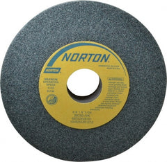 Norton - 6" Diam x 1-1/4" Hole x 1" Thick, I Hardness, 60 Grit Surface Grinding Wheel - Silicon Carbide, Type 1, Medium Grade, 4,140 Max RPM, Vitrified Bond, No Recess - Exact Tooling