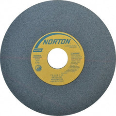 Norton - 7" Diam x 1-1/4" Hole x 1/4" Thick, I Hardness, 100 Grit Surface Grinding Wheel - Silicon Carbide, Type 1, Fine Grade, 3,600 Max RPM, Vitrified Bond, No Recess - Exact Tooling