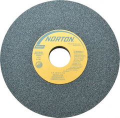 Norton - 7" Diam x 1-1/4" Hole x 1/2" Thick, J Hardness, 60 Grit Surface Grinding Wheel - Silicon Carbide, Type 1, Medium Grade, 3,600 Max RPM, Vitrified Bond, No Recess - Exact Tooling