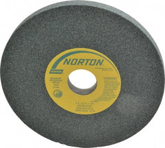 Norton - 7" Diam x 1-1/4" Hole x 1/2" Thick, K Hardness, 60 Grit Surface Grinding Wheel - Silicon Carbide, Type 1, Medium Grade, 3,600 Max RPM, Vitrified Bond, No Recess - Exact Tooling