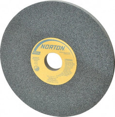 Norton - 8" Diam x 1-1/4" Hole x 1/2" Thick, I Hardness, 60 Grit Surface Grinding Wheel - Silicon Carbide, Type 1, Medium Grade, 3,600 Max RPM, Vitrified Bond, No Recess - Exact Tooling