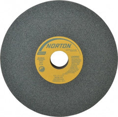 Norton - 8" Diam x 1-1/4" Hole x 1" Thick, I Hardness, 80 Grit Surface Grinding Wheel - Silicon Carbide, Type 1, Medium Grade, 3,600 Max RPM, Vitrified Bond, No Recess - Exact Tooling