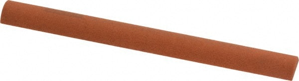 Norton - 4" Long x 3/8" Diam Aluminum Oxide Sharpening Stone - Half Round, Fine Grade - Exact Tooling