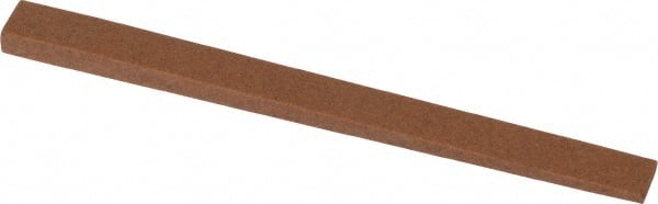 Norton - 4" Long x 5/16" Wide x 1/8" Thick, Aluminum Oxide Sharpening Stone - Taper, Medium Grade - Exact Tooling