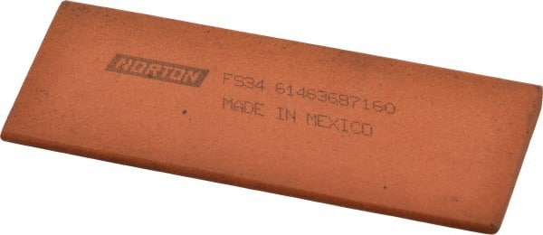 Norton - 4-1/2" Long x 1-3/4" Diam x 3/8" Thick, Aluminum Oxide Sharpening Stone - Round Edge Slip, Fine Grade - Exact Tooling