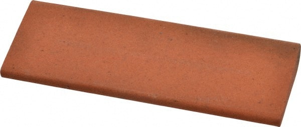 Norton - 4-1/2" Long x 1-3/4" Diam x 1/2" Thick, Aluminum Oxide Sharpening Stone - Round Edge Slip, Fine Grade - Exact Tooling
