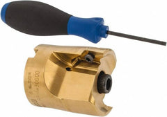 Seco - 2" Cut Diam, 0.394" Max Depth, 3/4" Arbor Hole, 2 Inserts, VPGX 2206..E.-E10 Insert Style, Indexable Copy Face Mill - R220.97 Cutter Style, 30,000 Max RPM, 2-1/4 High, Through Coolant, Series R220.97 - Exact Tooling