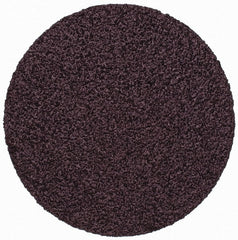 3M - 2" Diam, 50 Grit Aluminum Oxide Adhesive PSA Disc - Coarse Grade, X Weighted Cloth Backing, For Bench Top Motors, Disc Sanders, Random Orbital Sanders - Exact Tooling