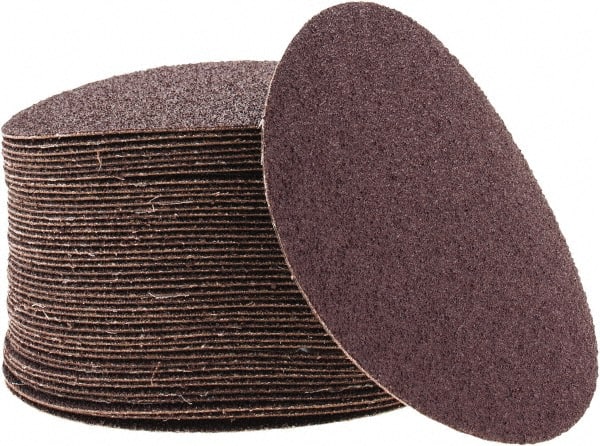 3M - 5" Diam, 40 Grit Aluminum Oxide Adhesive PSA Disc - Coarse Grade, X Weighted Cloth Backing, For Bench Top Motors, Random Orbital Sanders - Exact Tooling