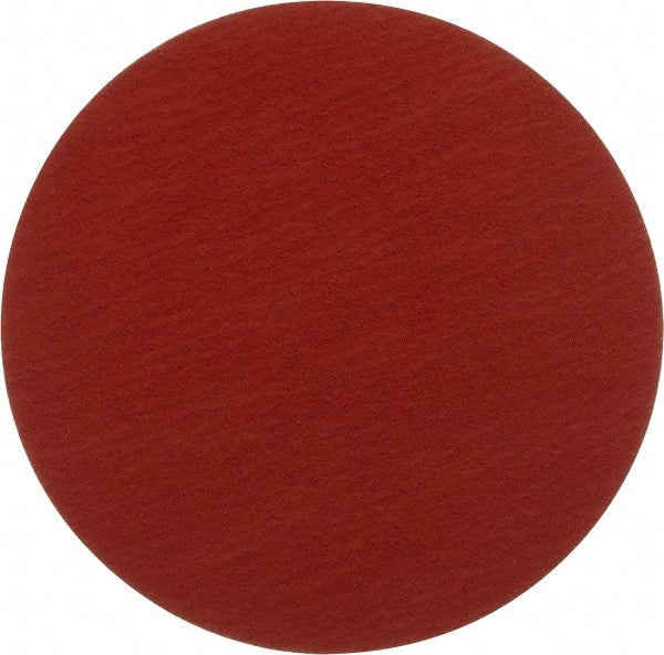 3M - 12" Diam, 40 Grit Ceramic Adhesive PSA Disc - Coarse Grade, Orange, YF Weighted Backing, Flexible, Use with Bench Top Motors - Exact Tooling