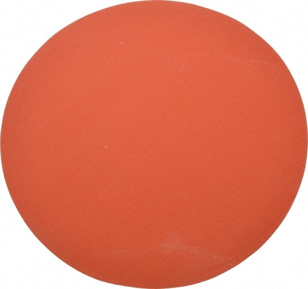 3M - 12" Diam, 80 Grit Ceramic Adhesive PSA Disc - Medium Grade, Orange, YF Weighted Backing, Flexible, Use with Bench Top Motors - Exact Tooling