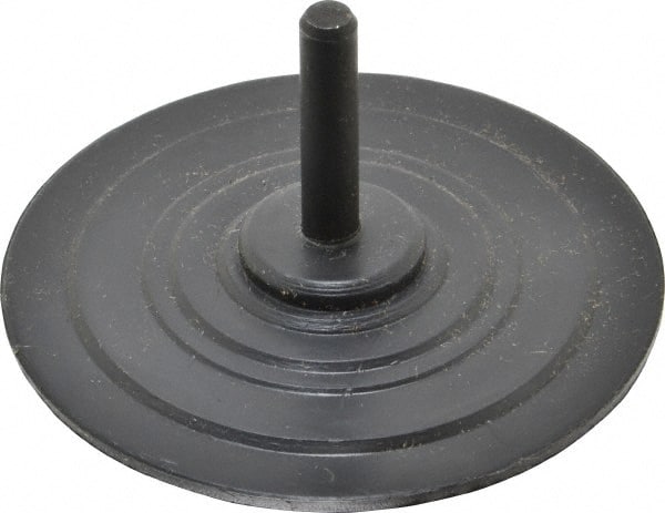 3M - 3" Diam Adhesive/PSA Disc Backing Pad - 1/4" Shank Diam, Medium Density, 10,000 RPM - Exact Tooling