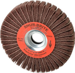 Superior Abrasives - 6" Diam, 80 Grit Aluminum Oxide Duplex Wheel - 1" Hole, 1" Wide, Coated, Medium Grade, 4,500 Max RPM - Exact Tooling