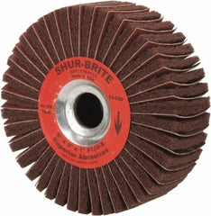Superior Abrasives - 6" Diam, 120 Grit Aluminum Oxide Duplex Wheel - 1" Hole, 2" Wide, Coated, Fine Grade, 4,500 Max RPM - Exact Tooling