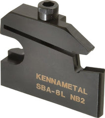 Kennametal - Left Hand, 0.315" Insert Width, 1 Inch Max Depth of Cut, Indexable Cutoff and Grooving Support Blade - SBA8L - Exact Tooling