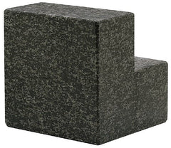 SPI - 6" Wide x 4-1/2" Deep x 6" High Granite Precision-Ground Angle Plate - Stepped Plate, Flat Surface, Open End, Single Plate - Exact Tooling